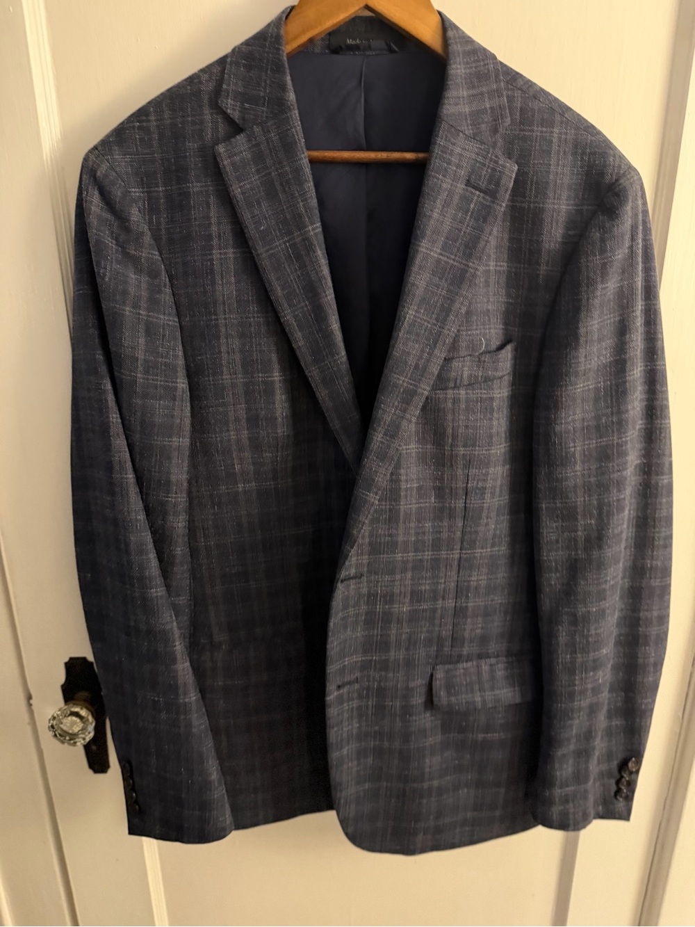 Lauren by Ralph Lauren Classic Men's Navy Plaid Blazer
